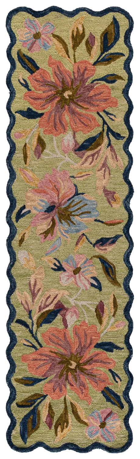 Safavieh Jardin 2'-3" x 8'-0" Rug in Light Green / Blue