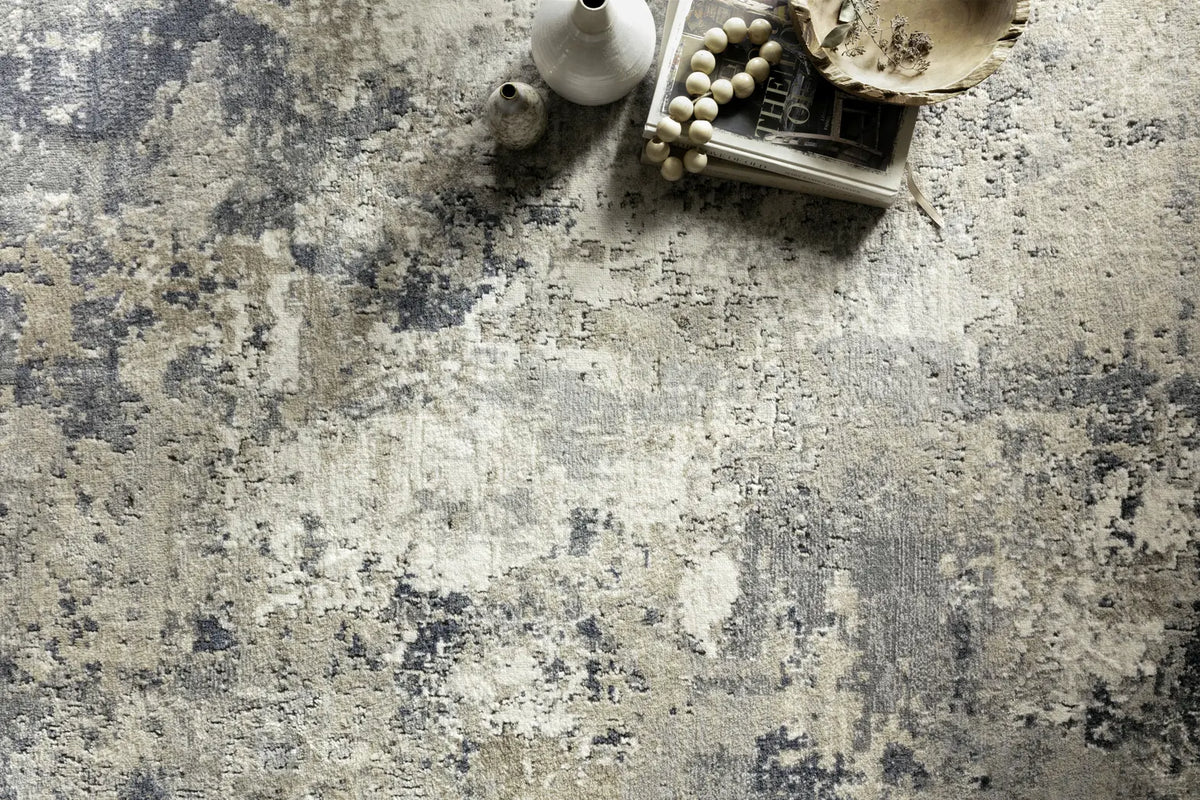 Loloi Teagan Tea-07 Natural/Denim Rugs - styled aerial 1