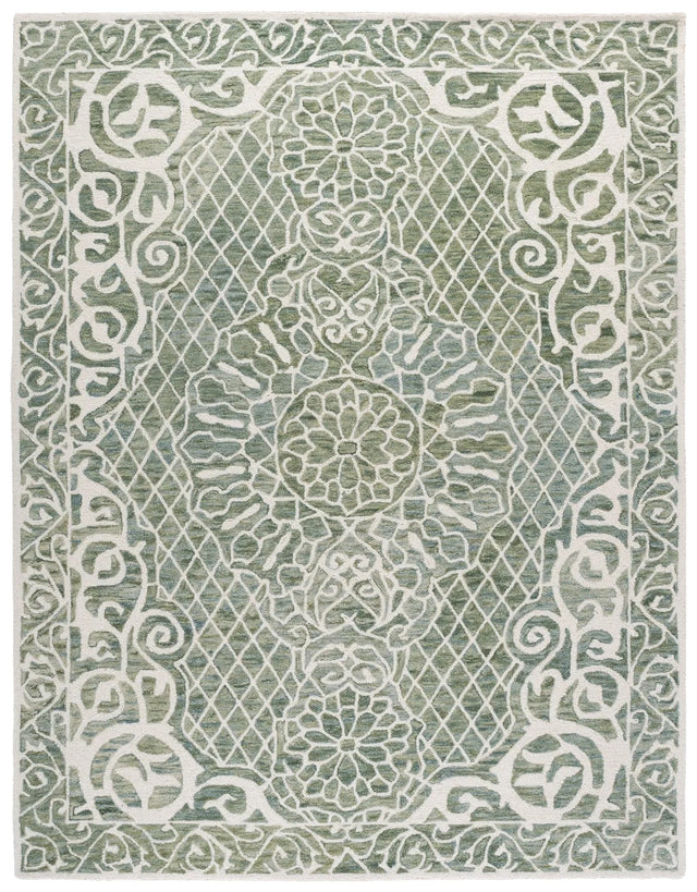Safavieh Metro 8'-0" x 10'-0" Rug in Green / Ivory