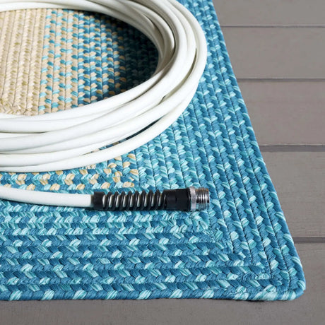 Safavieh Braided 4'-0" x 6'-0" Rug in Blue / Beige