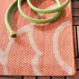 Safavieh Courtyard 4'-0" x 5'-7" Rug in Rust / Sand
