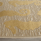 Safavieh Courtyard 2'-3" x 8'-0" Rug in Beige / Yellow