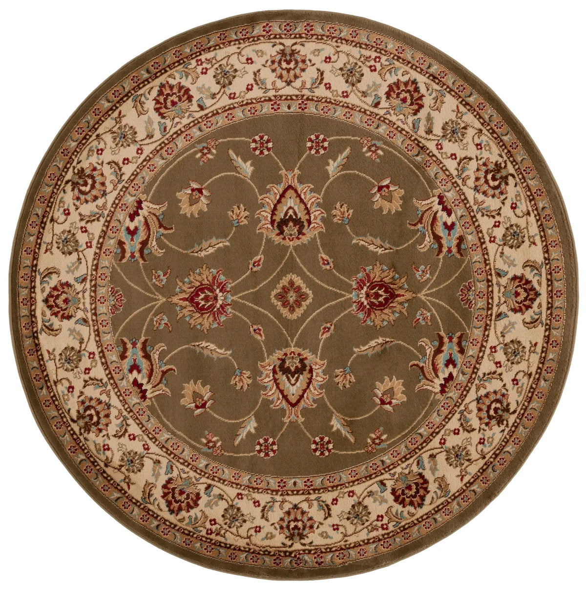 Safavieh Lyndhurst 5'-3" x 5'-3" Rug in Green / Ivory