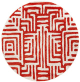 Safavieh Amsterdam 5'-1" x 5'-1" Rug in Ivory / Terracotta
