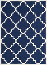 Safavieh Dhurries 10'-0" x 14'-0" Rug in Navy / Ivory