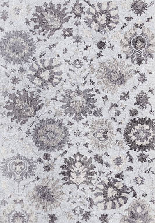 Dynamic Rugs Deja 4683 Grey/Ivory/Denim Area Rug