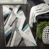 Safavieh Hollywood 2'-3" x 10'-0" Rug in Grey / Teal