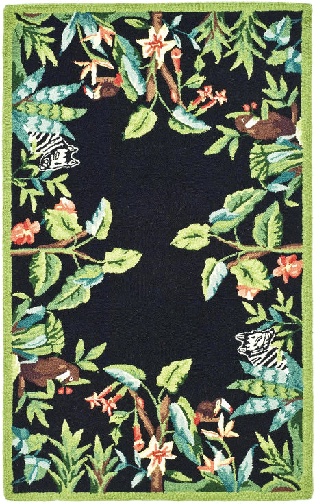 Safavieh Chelsea 1'-8" x 2'-6" Rug in Black / Green