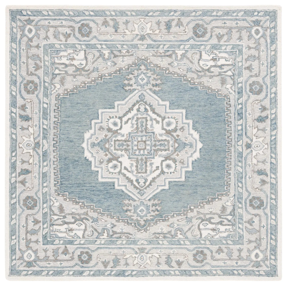 Safavieh Metro 6'-0" x 6'-0" Rug in Light Blue / Ivory