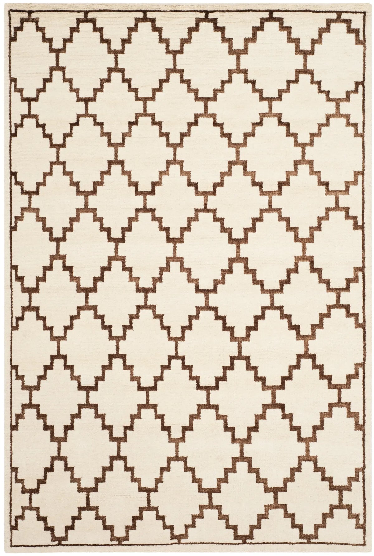 Safavieh Mosaic 4'-0" x 6'-0" Rug in Ivory / Brown