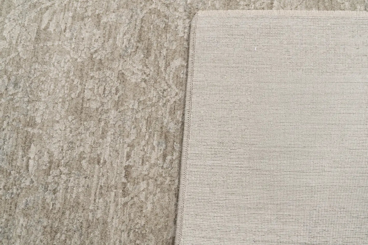 Dynamic Rugs Meadow 17974 Power Loomed Transitional Light Beige/Cream Rug - Corner
