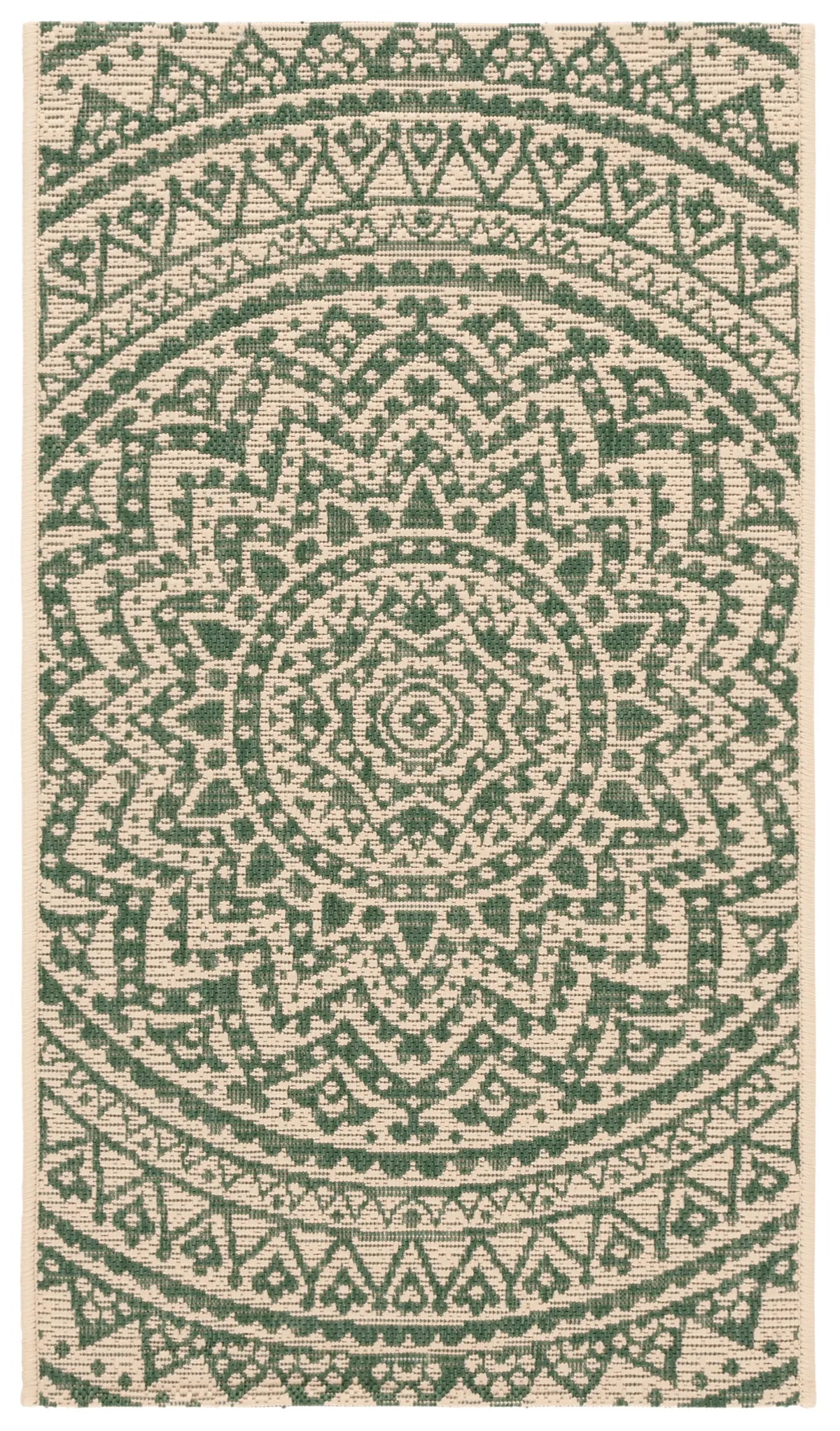 Safavieh Courtyard 2'-0" x 3'-7" Rug in Beige / Dark Green