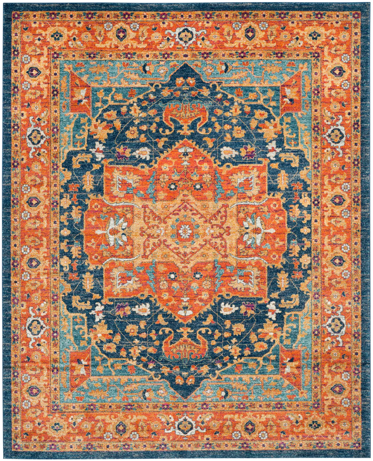 Safavieh Evoke 10'-0" x 14'-0" Rug in Blue / Orange