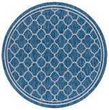 Safavieh Courtyard 6'-7" x 6'-7" Rug in Navy / Grey