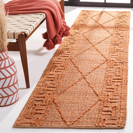 Safavieh Natural Fiber 2'-3" x 8'-0" Rug in Orange / Natural