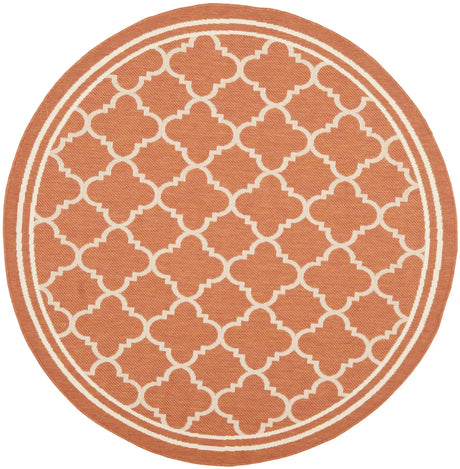 Safavieh Courtyard 5'-3" x 5'-3" Rug in Terracotta / Bone