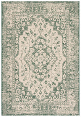 Safavieh Courtyard 4'-0" x 5'-7" Rug in Beige / Dark Green
