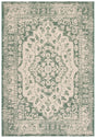 Safavieh Courtyard 4'-0" x 5'-7" Rug in Beige / Dark Green