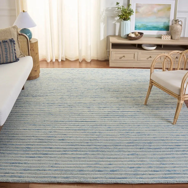 Safavieh Ebony 8'-0" x 10'-0" Rug in Light Blue / Ivory