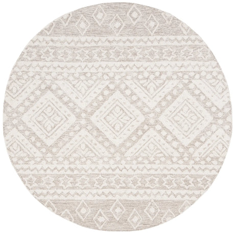 Safavieh Micro-Loop 5'-0" x 5'-0" Rug in Beige / Ivory