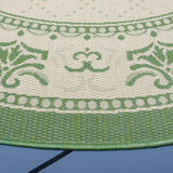 Safavieh Courtyard 5'-3" x 5'-3" Rug in Natural / Olive
