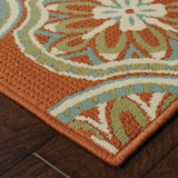 Oriental Weavers Sphinx Montego 8323d Red / Ivory Rugs - corner detail
