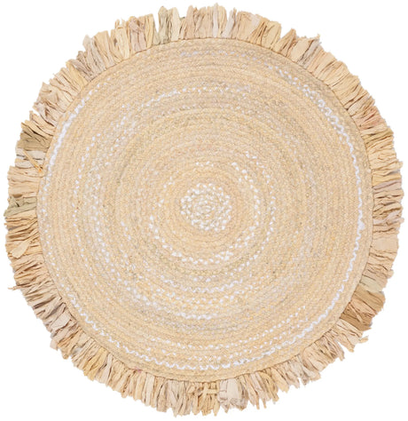 Safavieh Braided 4'-0" x 4'-0" Rug in Beige
