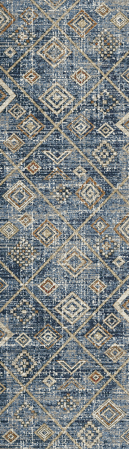 Dynamic Rugs Carlisle 62014 Blue/Ivory/Gold Area Rug