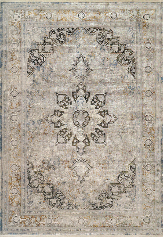 Dynamic Rugs Ruby 2185 Ivory/Grey/Gold Area Rug