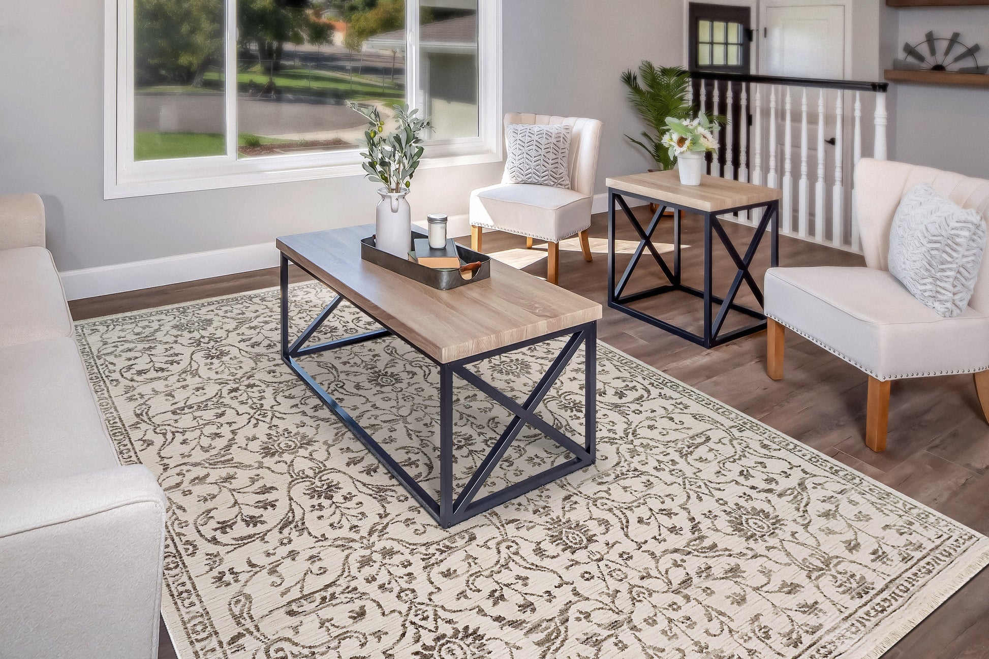 Dynamic Rugs Bailey 3880 Ivory/Grey Area Rug