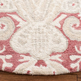 Safavieh Micro-Loop 5'-0" x 5'-0" Rug in Pink / Beige