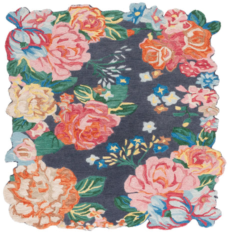 Safavieh Jardin 6'-0" x 6'-0" Rug in Navy / Pink