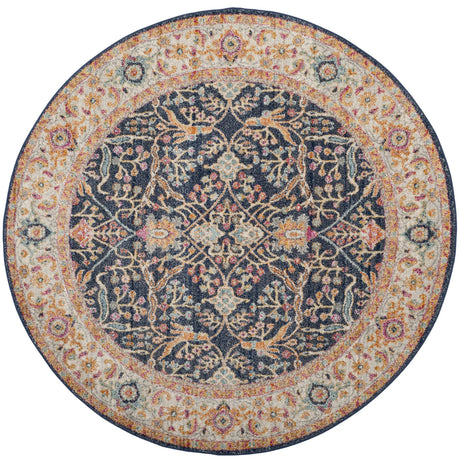 Safavieh Madison 5'-3" x 5'-3" Rug in Navy / Creme