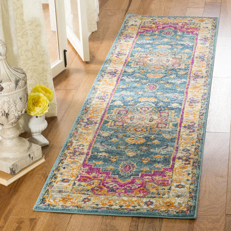 Safavieh Madison 200 2'-3" x 10'-0" Rug in Blue / Multi