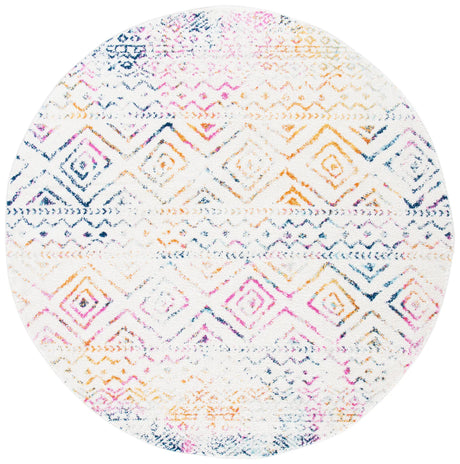 Safavieh Tulum 5'-0" x 5'-0" Rug in Ivory / Fuchsia