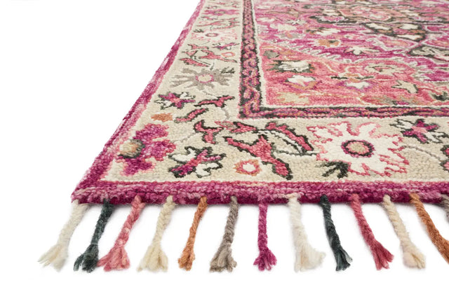 Loloi Zharah Zr-05 Raspberry / Taupe Rugs - rug corner