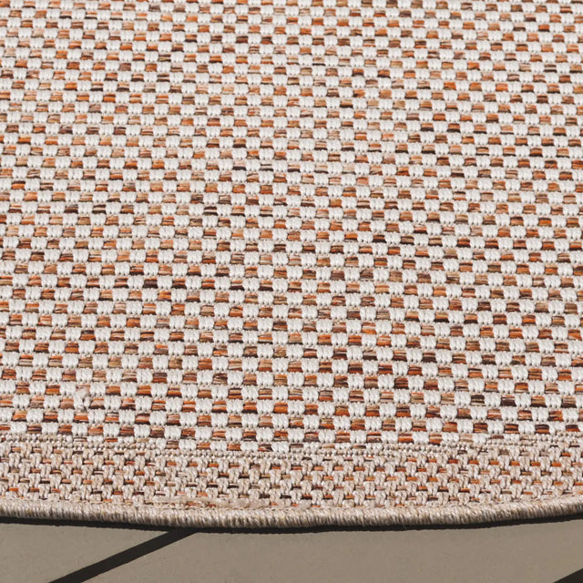 Safavieh Sisal All-Weather 6'-7" x 6'-7" Rug in Ivory / Orange Beige