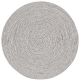 Safavieh Braided 5'-0" x 5'-0" Rug in Grey / Ivory