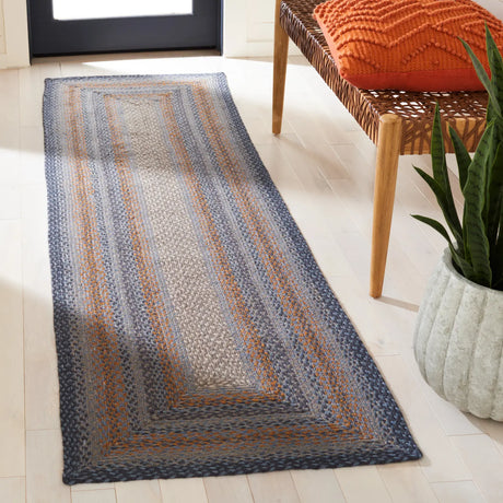 Safavieh Braided 2'-3" x 8'-0" Rug in Grey / Brown
