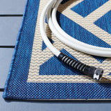 Safavieh Courtyard 5'-3" x 7'-7" Rug in Navy / Light Beige