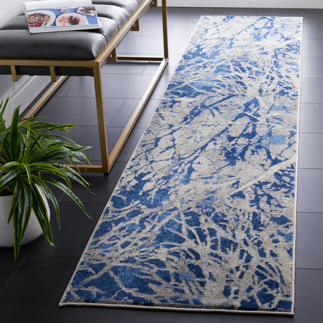 Safavieh Jasper 100 2'-0" x 9'-0" Rug in Navy / Ivory