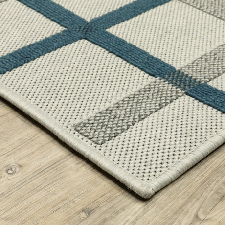 Oriental Weavers Torrey 7150H Beige/ Blue Rug - corner detail