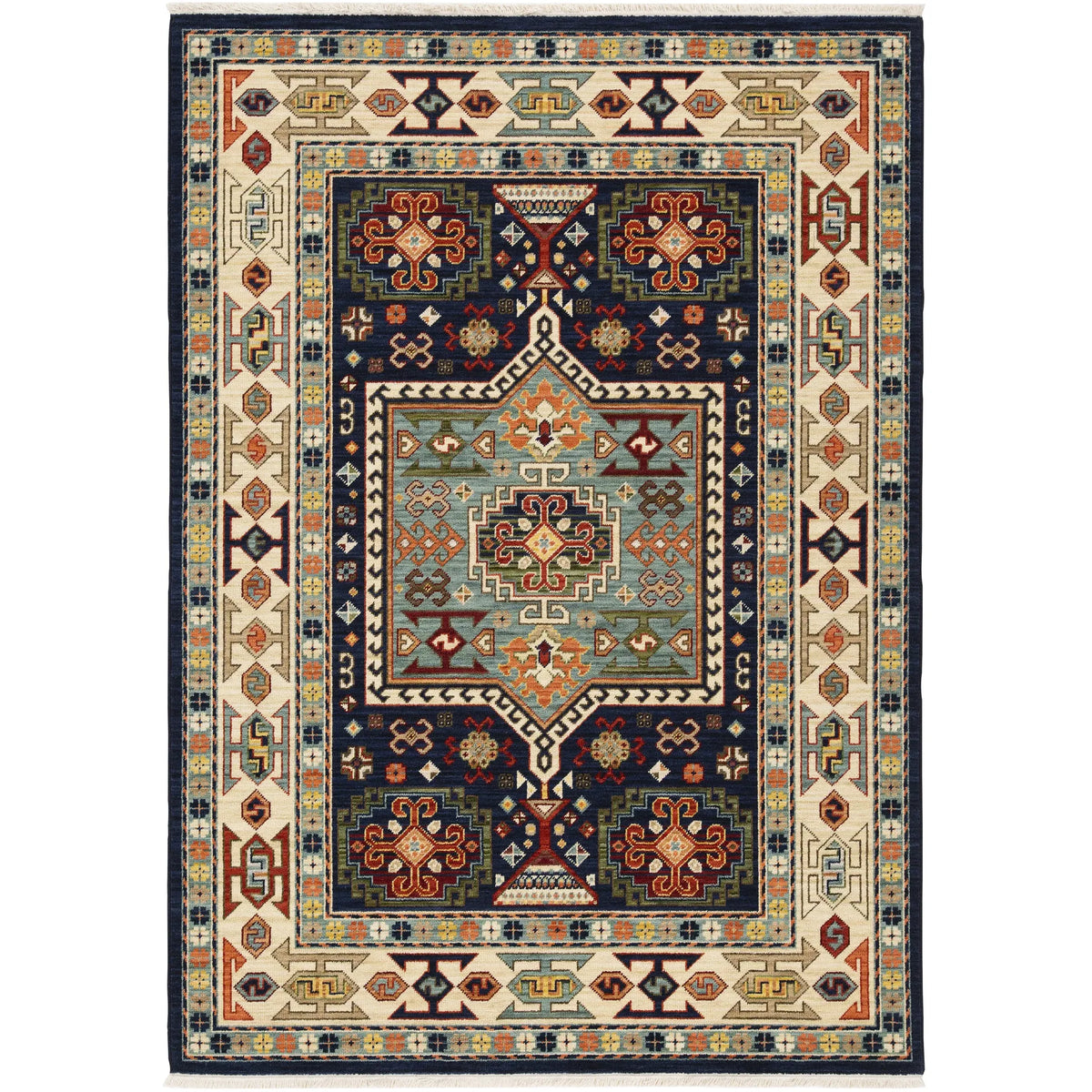 Oriental Weavers Sphinx Lilihan 041H6 Blue/ Ivory Rugs - main flat