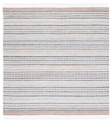 Safavieh Striped Kilim 7'-0" x 7'-0" Rug in Grey / Ivory