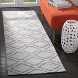 Safavieh Micro-Loop 2'-3" x 7'-0" Rug in Silver / Dark Grey