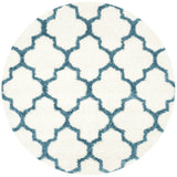 Safavieh Sgk-Shag Kids 6'-7" x 6'-7" Rug in Ivory / Blue