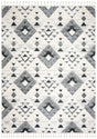Safavieh Moroccan Tassel Shag 10'-0" x 14'-0" Rug in Ivory / Grey
