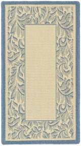 Safavieh Courtyard 2'-0" x 3'-7" Rug in Natural / Blue
