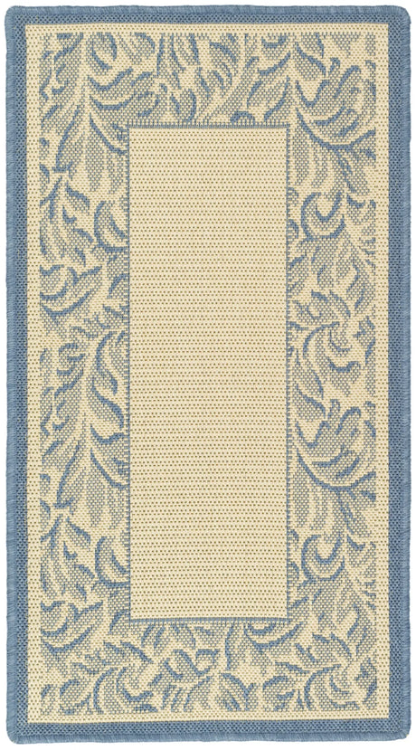 Safavieh Courtyard 2'-0" x 3'-7" Rug in Natural / Blue