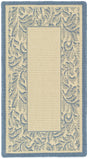 Safavieh Courtyard 2'-0" x 3'-7" Rug in Natural / Blue